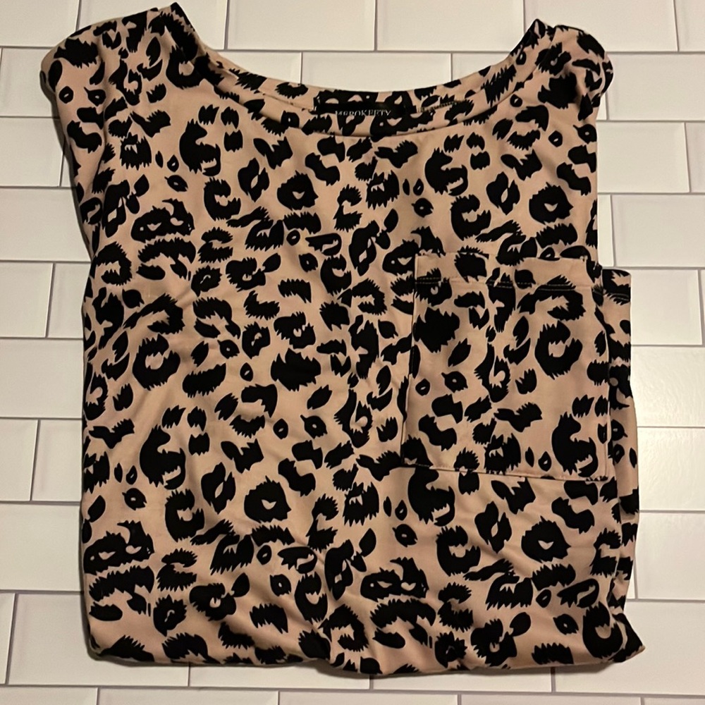 Animal Print Flowy Top